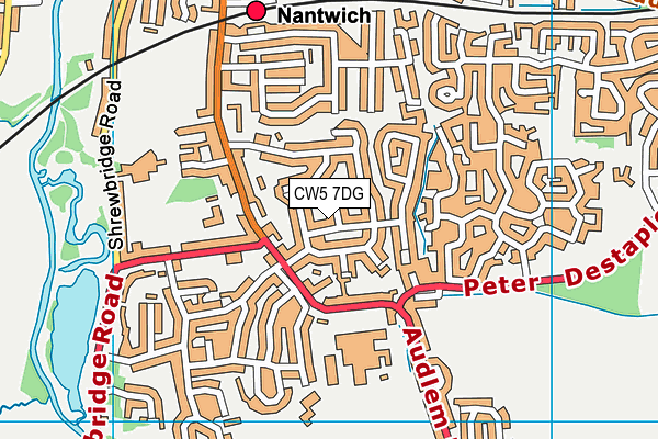 CW5 7DG map - OS VectorMap District (Ordnance Survey) CW5 7DG map - OS VectorMap District (Ordnance Survey)