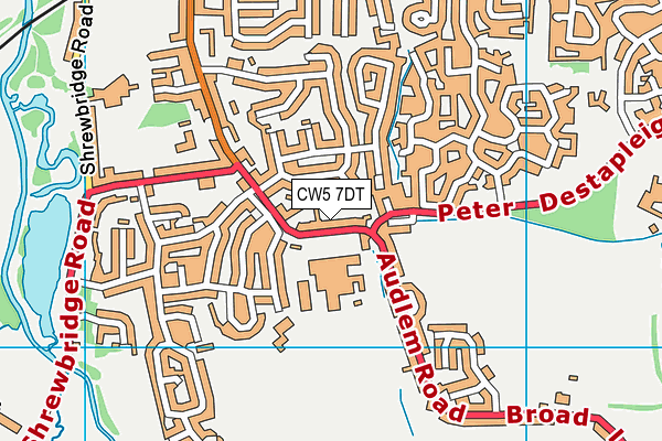 CW5 7DT map - OS VectorMap District (Ordnance Survey) CW5 7DT map - OS VectorMap District (Ordnance Survey)