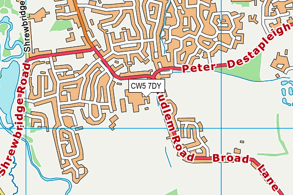 CW5 7DY map - OS VectorMap District (Ordnance Survey) CW5 7DY map - OS VectorMap District (Ordnance Survey)