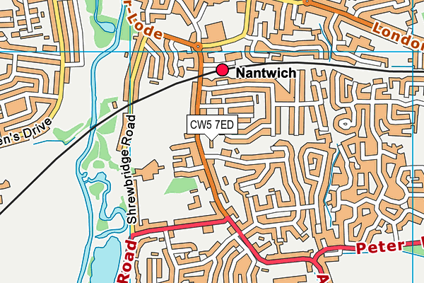 CW5 7ED map - OS VectorMap District (Ordnance Survey) CW5 7ED map - OS VectorMap District (Ordnance Survey)