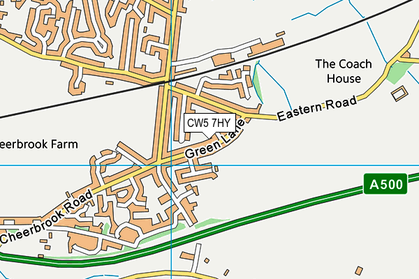 CW5 7HY map - OS VectorMap District (Ordnance Survey) CW5 7HY map - OS VectorMap District (Ordnance Survey)