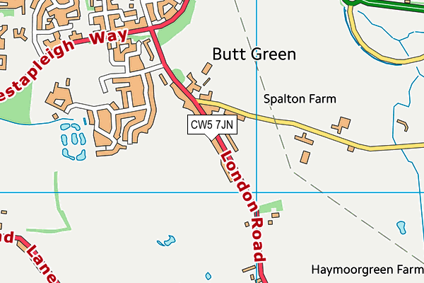 CW5 7JN map - OS VectorMap District (Ordnance Survey) CW5 7JN map - OS VectorMap District (Ordnance Survey)