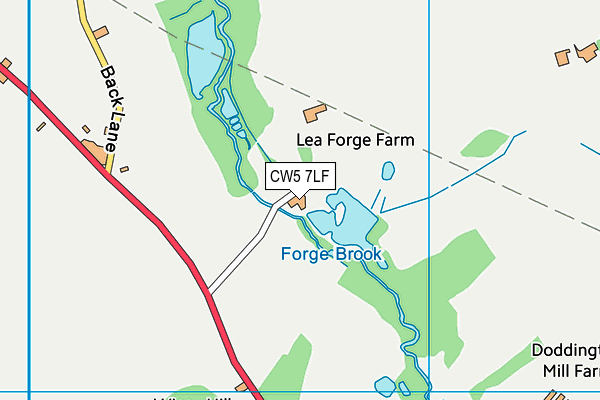 CW5 7LF map - OS VectorMap District (Ordnance Survey) CW5 7LF map - OS VectorMap District (Ordnance Survey)