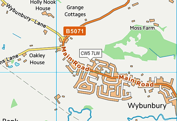 CW5 7LW map - OS VectorMap District (Ordnance Survey) CW5 7LW map - OS VectorMap District (Ordnance Survey)