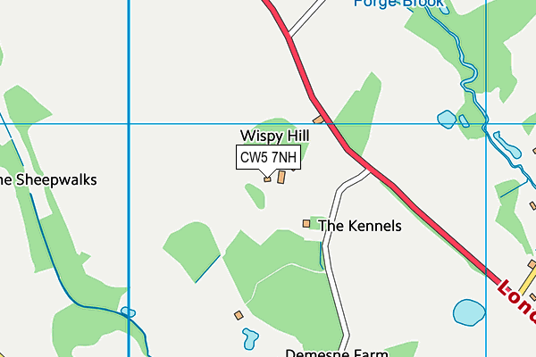 CW5 7NH map - OS VectorMap District (Ordnance Survey) CW5 7NH map - OS VectorMap District (Ordnance Survey)
