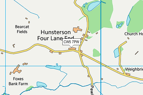 CW5 7PW map - OS VectorMap District (Ordnance Survey) CW5 7PW map - OS VectorMap District (Ordnance Survey)