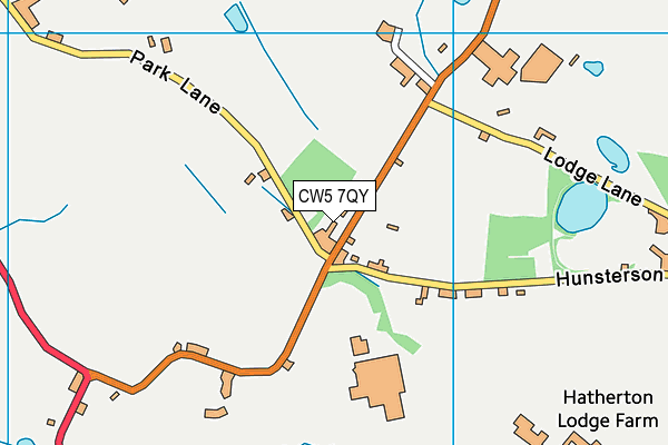 CW5 7QY map - OS VectorMap District (Ordnance Survey) CW5 7QY map - OS VectorMap District (Ordnance Survey)
