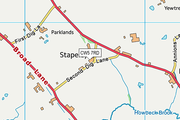 CW5 7RD map - OS VectorMap District (Ordnance Survey) CW5 7RD map - OS VectorMap District (Ordnance Survey)