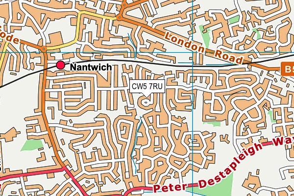 CW5 7RU map - OS VectorMap District (Ordnance Survey) CW5 7RU map - OS VectorMap District (Ordnance Survey)