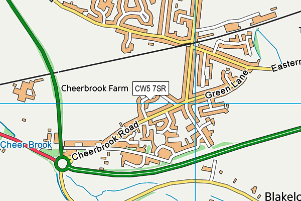 CW5 7SR map - OS VectorMap District (Ordnance Survey) CW5 7SR map - OS VectorMap District (Ordnance Survey)