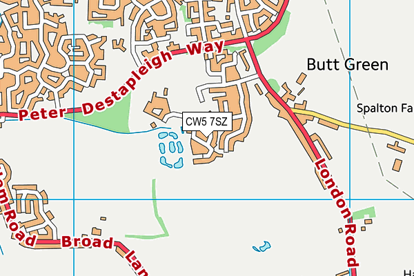 CW5 7SZ map - OS VectorMap District (Ordnance Survey) CW5 7SZ map - OS VectorMap District (Ordnance Survey)