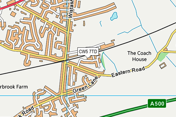 CW5 7TD map - OS VectorMap District (Ordnance Survey) CW5 7TD map - OS VectorMap District (Ordnance Survey)