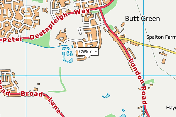 CW5 7TF map - OS VectorMap District (Ordnance Survey) CW5 7TF map - OS VectorMap District (Ordnance Survey)