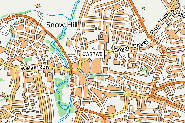 CW5 7WB map - OS VectorMap District (Ordnance Survey) CW5 7WB map - OS VectorMap District (Ordnance Survey)