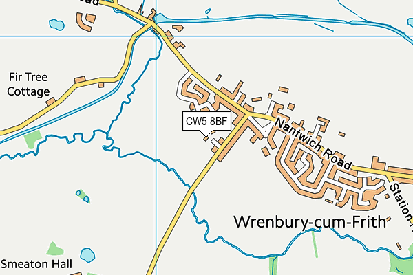 CW5 8BF map - OS VectorMap District (Ordnance Survey) CW5 8BF map - OS VectorMap District (Ordnance Survey)