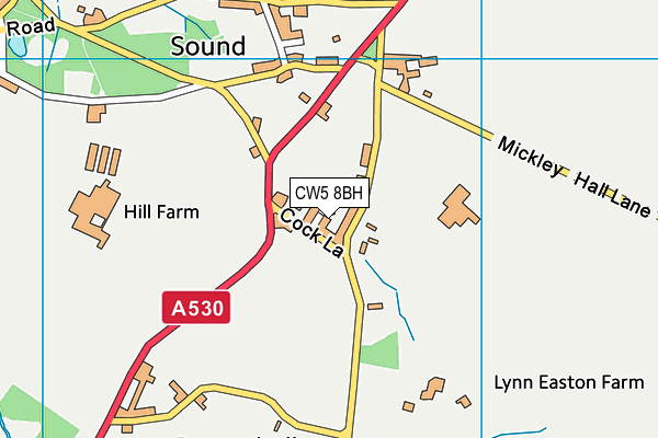 CW5 8BH map - OS VectorMap District (Ordnance Survey)