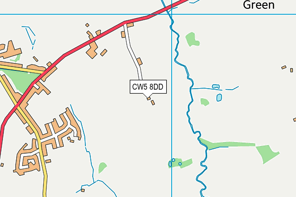 CW5 8DD map - OS VectorMap District (Ordnance Survey) CW5 8DD map - OS VectorMap District (Ordnance Survey)