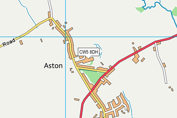 CW5 8DH map - OS VectorMap District (Ordnance Survey) CW5 8DH map - OS VectorMap District (Ordnance Survey)