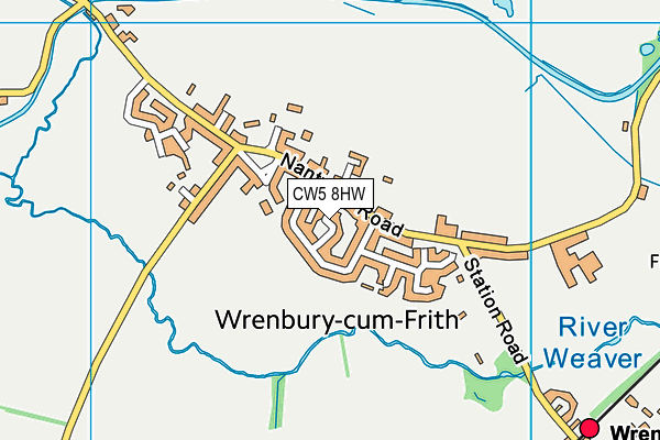 CW5 8HW map - OS VectorMap District (Ordnance Survey) CW5 8HW map - OS VectorMap District (Ordnance Survey)