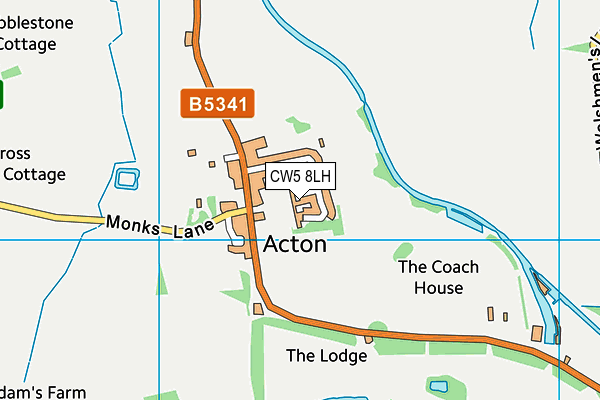 CW5 8LH map - OS VectorMap District (Ordnance Survey) CW5 8LH map - OS VectorMap District (Ordnance Survey)
