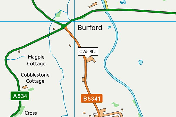 CW5 8LJ map - OS VectorMap District (Ordnance Survey) CW5 8LJ map - OS VectorMap District (Ordnance Survey)