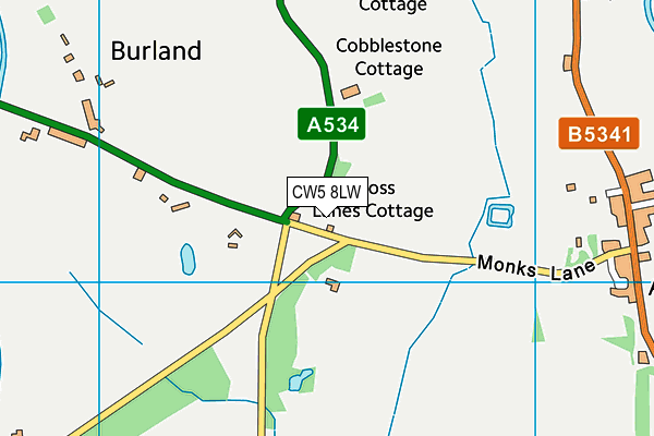 CW5 8LW map - OS VectorMap District (Ordnance Survey) CW5 8LW map - OS VectorMap District (Ordnance Survey)