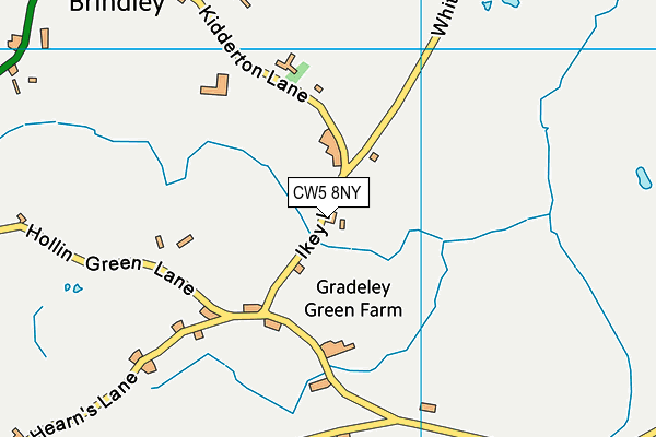 CW5 8NY map - OS VectorMap District (Ordnance Survey) CW5 8NY map - OS VectorMap District (Ordnance Survey)
