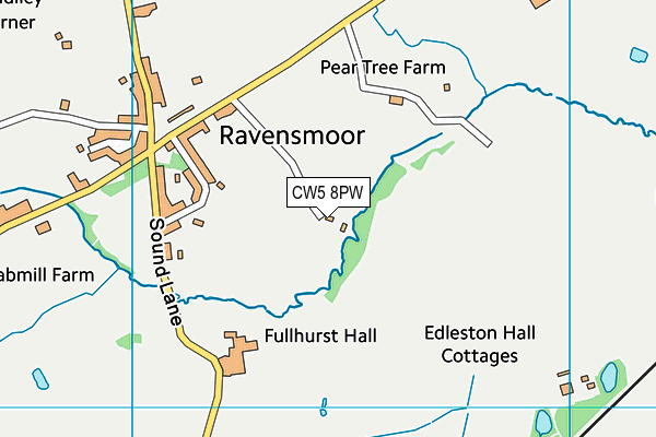 CW5 8PW map - OS VectorMap District (Ordnance Survey) CW5 8PW map - OS VectorMap District (Ordnance Survey)
