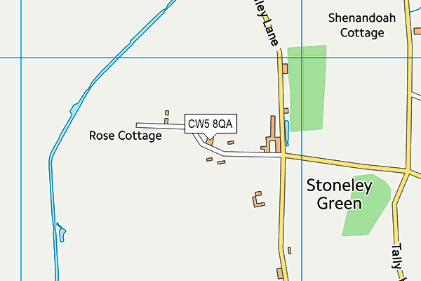 CW5 8QA map - OS VectorMap District (Ordnance Survey) CW5 8QA map - OS VectorMap District (Ordnance Survey)