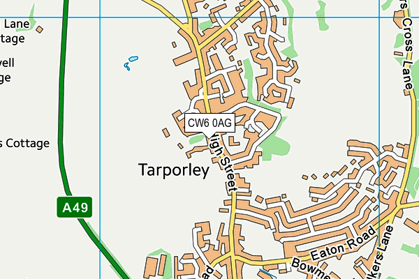 CW6 0AG map - OS VectorMap District (Ordnance Survey) CW6 0AG map - OS VectorMap District (Ordnance Survey)