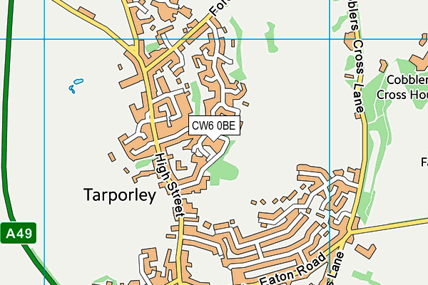 CW6 0BE map - OS VectorMap District (Ordnance Survey) CW6 0BE map - OS VectorMap District (Ordnance Survey)