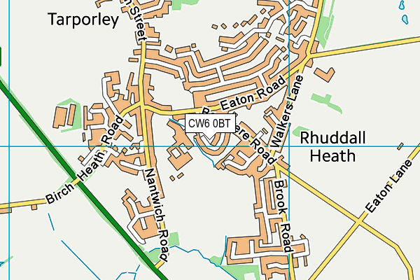 CW6 0BT map - OS VectorMap District (Ordnance Survey) CW6 0BT map - OS VectorMap District (Ordnance Survey)