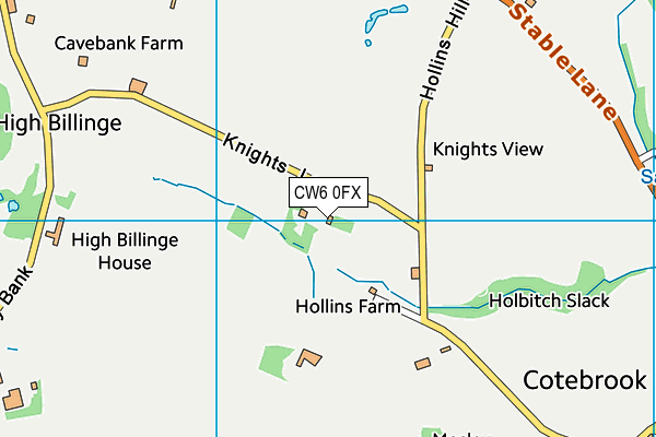 CW6 0FX map - OS VectorMap District (Ordnance Survey) CW6 0FX map - OS VectorMap District (Ordnance Survey)