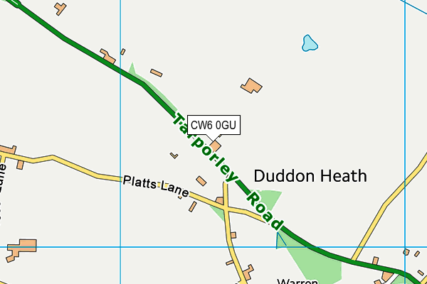 CW6 0GU map - OS VectorMap District (Ordnance Survey) CW6 0GU map - OS VectorMap District (Ordnance Survey)
