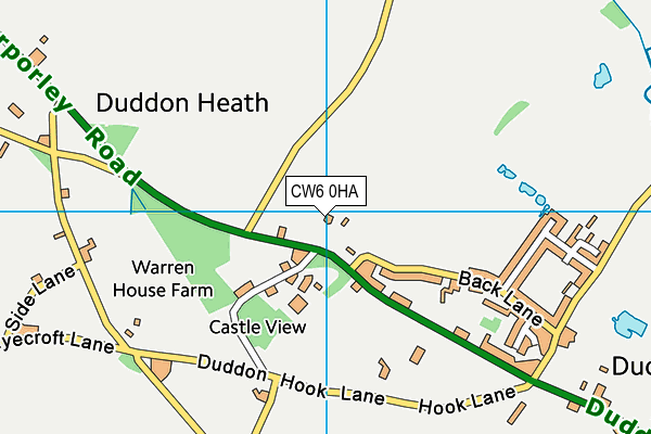 CW6 0HA map - OS VectorMap District (Ordnance Survey) CW6 0HA map - OS VectorMap District (Ordnance Survey)