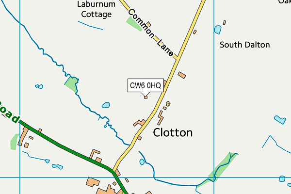 CW6 0HQ map - OS VectorMap District (Ordnance Survey) CW6 0HQ map - OS VectorMap District (Ordnance Survey)