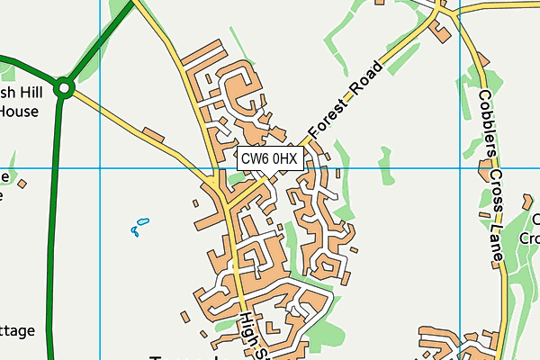 CW6 0HX map - OS VectorMap District (Ordnance Survey) CW6 0HX map - OS VectorMap District (Ordnance Survey)