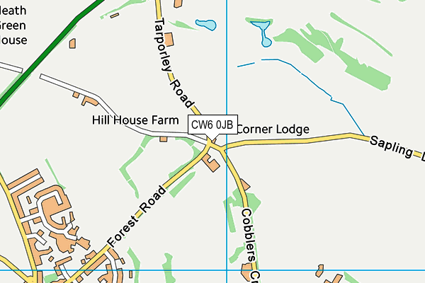 CW6 0JB map - OS VectorMap District (Ordnance Survey) CW6 0JB map - OS VectorMap District (Ordnance Survey)