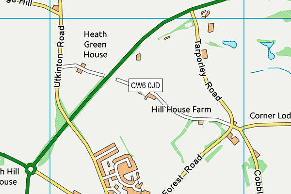 CW6 0JD map - OS VectorMap District (Ordnance Survey) CW6 0JD map - OS VectorMap District (Ordnance Survey)