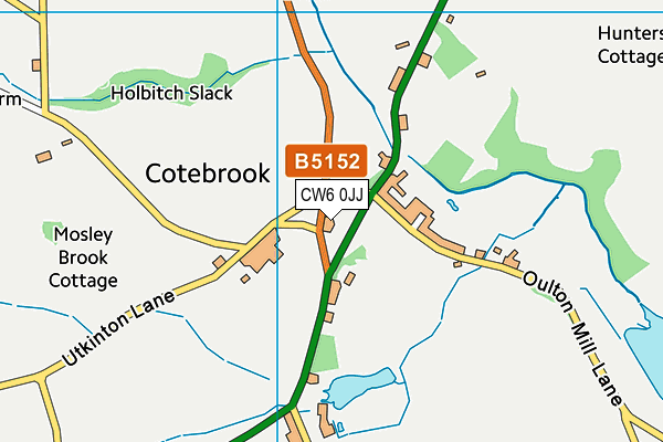 CW6 0JJ map - OS VectorMap District (Ordnance Survey) CW6 0JJ map - OS VectorMap District (Ordnance Survey)