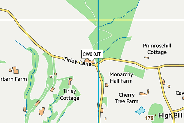 CW6 0JT map - OS VectorMap District (Ordnance Survey) CW6 0JT map - OS VectorMap District (Ordnance Survey)