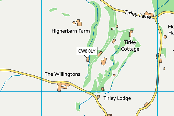 CW6 0LY map - OS VectorMap District (Ordnance Survey) CW6 0LY map - OS VectorMap District (Ordnance Survey)