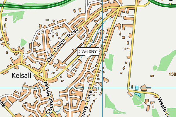 CW6 0NY map - OS VectorMap District (Ordnance Survey) CW6 0NY map - OS VectorMap District (Ordnance Survey)