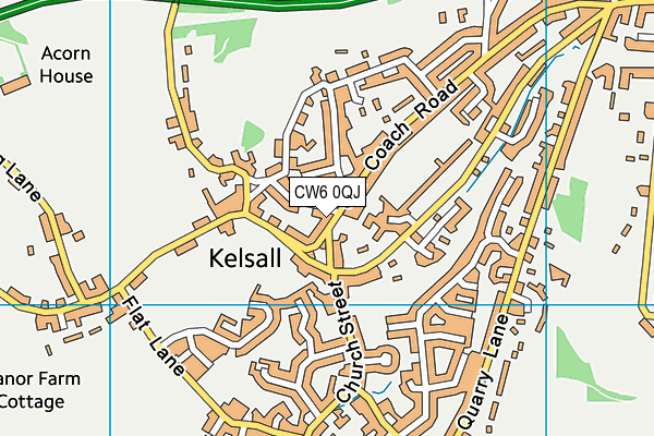 CW6 0QJ map - OS VectorMap District (Ordnance Survey) CW6 0QJ map - OS VectorMap District (Ordnance Survey)