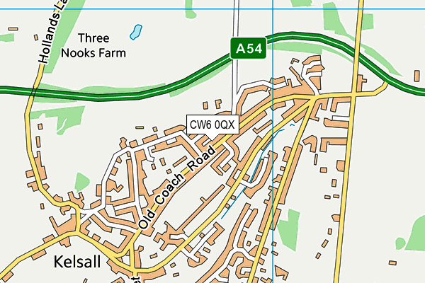 CW6 0QX map - OS VectorMap District (Ordnance Survey)