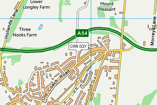 CW6 0QY map - OS VectorMap District (Ordnance Survey)