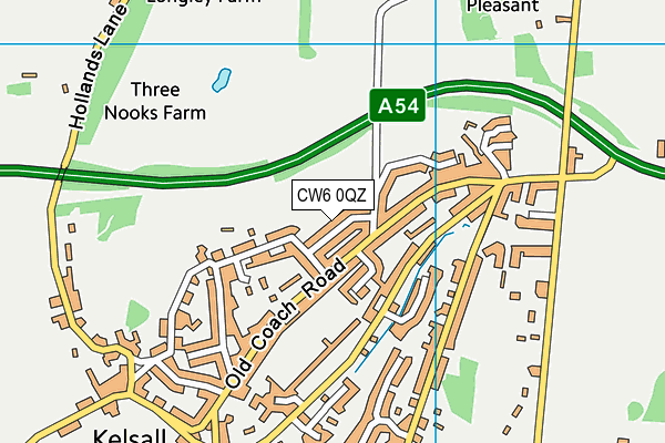 CW6 0QZ map - OS VectorMap District (Ordnance Survey)
