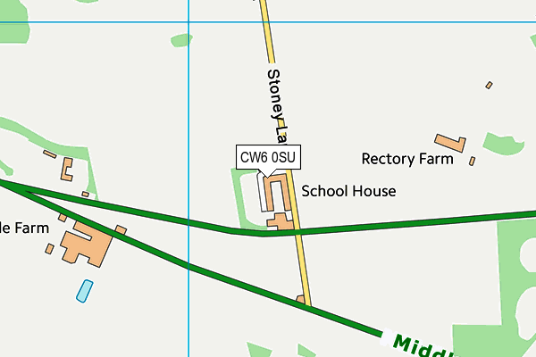 CW6 0SU map - OS VectorMap District (Ordnance Survey) CW6 0SU map - OS VectorMap District (Ordnance Survey)