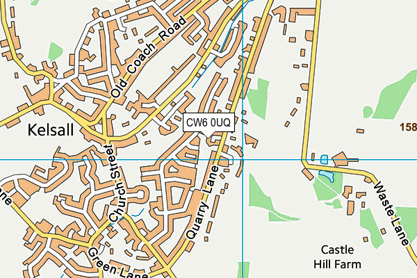 CW6 0UQ map - OS VectorMap District (Ordnance Survey) CW6 0UQ map - OS VectorMap District (Ordnance Survey)