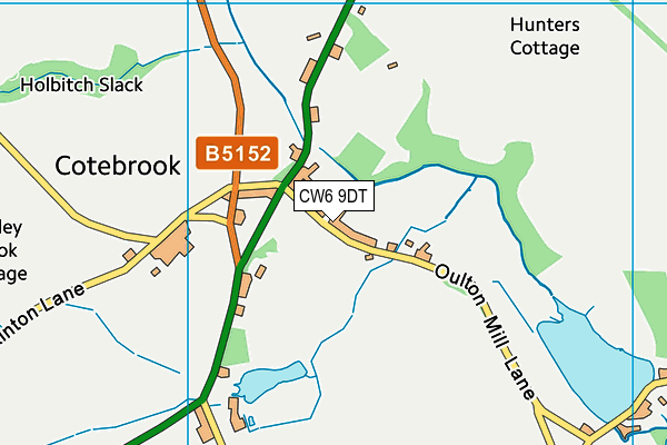 CW6 9DT map - OS VectorMap District (Ordnance Survey)